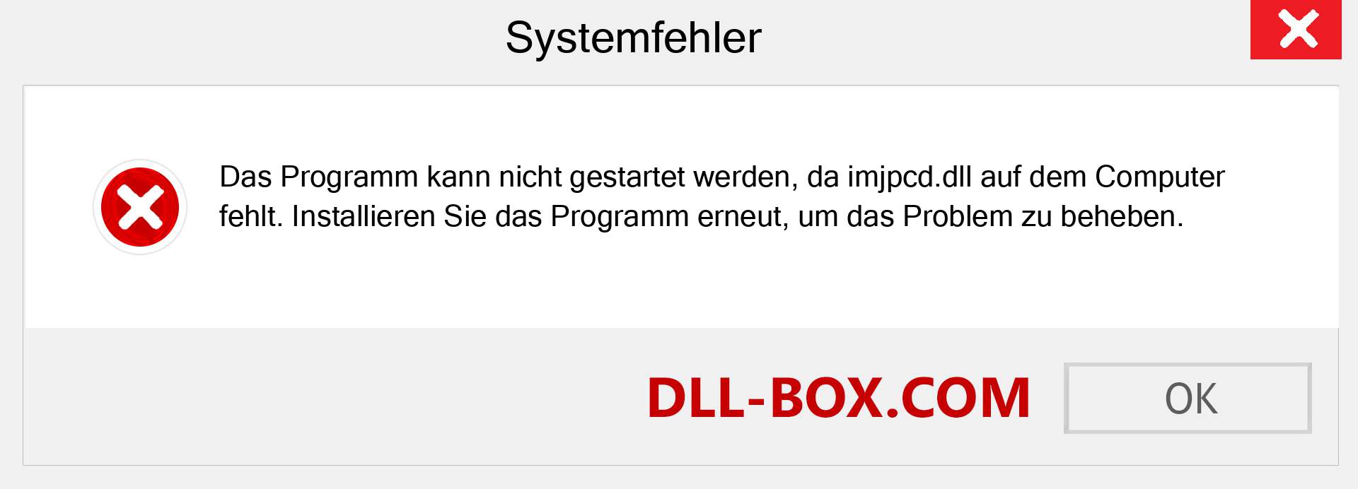 imjpcd.dll-Datei fehlt?. Download für Windows 7, 8, 10 - Fix imjpcd dll Missing Error unter Windows, Fotos, Bildern